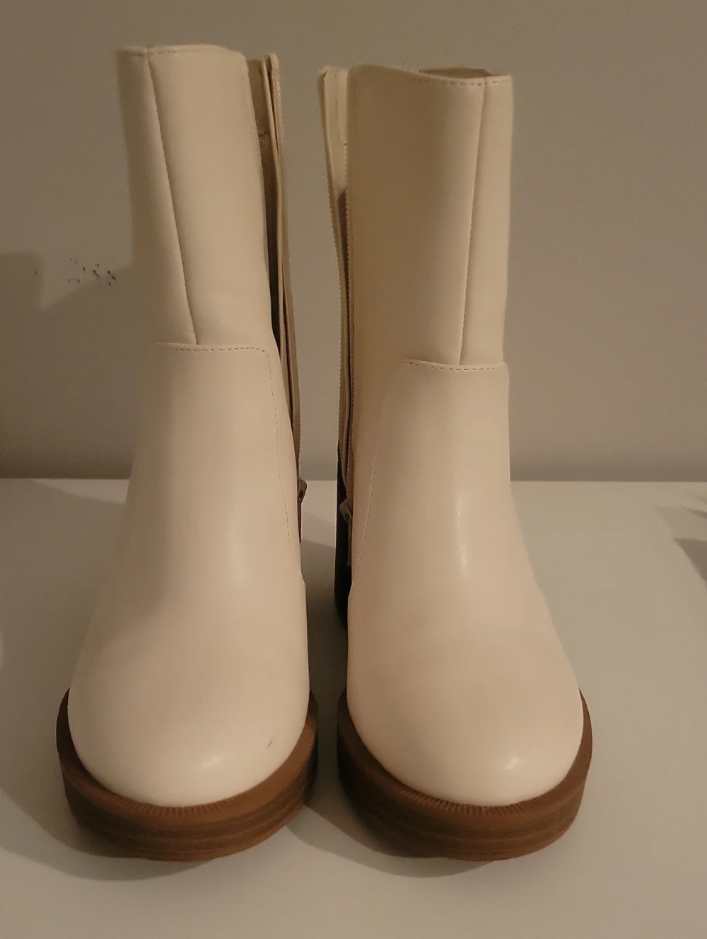Target Cream Platform Ankle Boots
